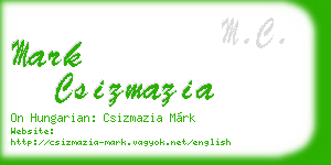 mark csizmazia business card